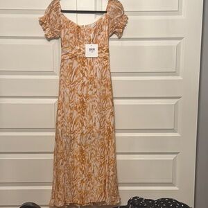 Selfie Leslie Orange Tie-Dye Dress